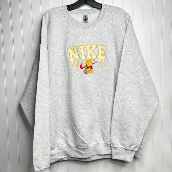 Nike Winnie The Pooh Embroidered Adult Unisex Crewneck Sweatshirt Honey Drip - Picture 7 of 8